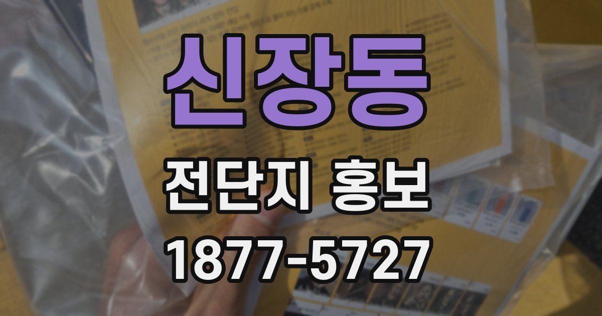 신장동 전단지 홍보