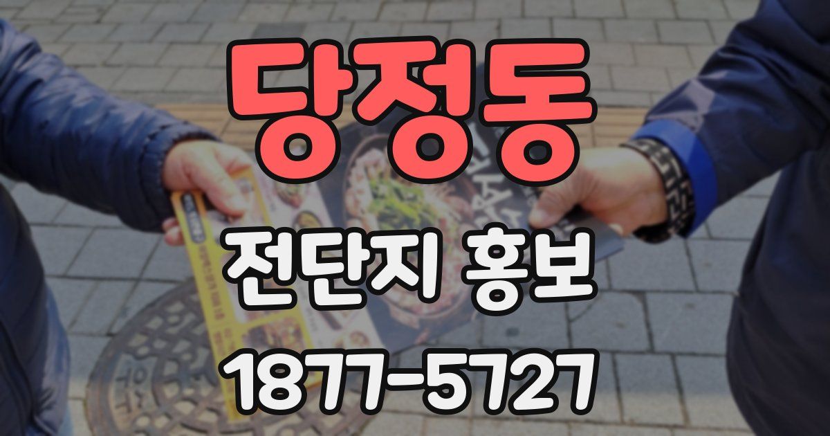 당정동 전단지 홍보