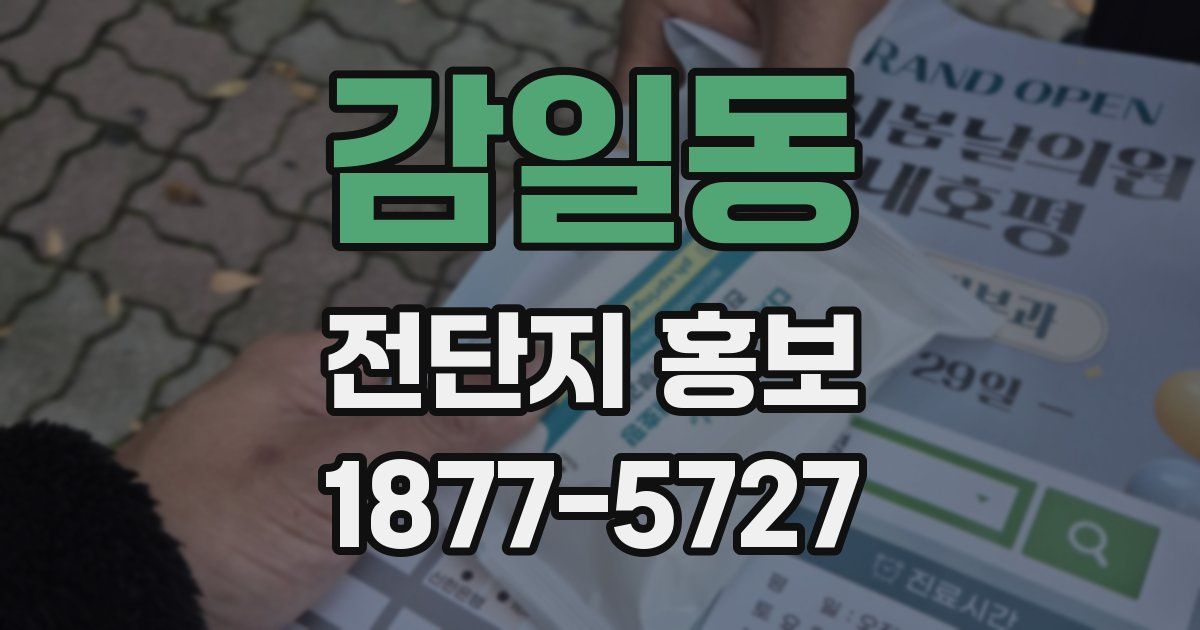 감일동 전단지 홍보