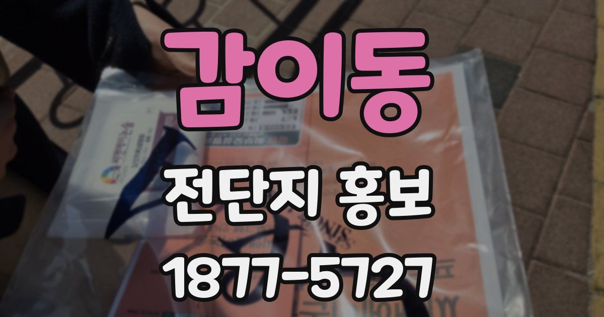 감이동 전단지 홍보