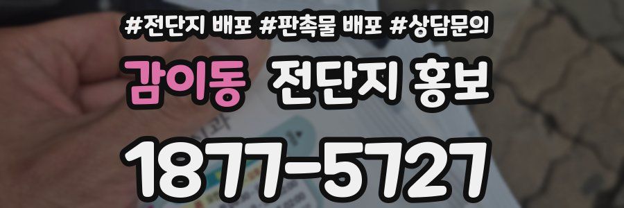 감이동 전단지 홍보