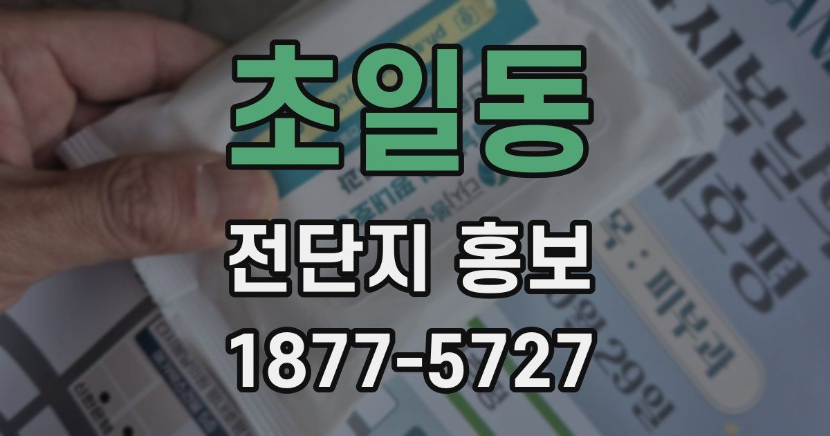 초일동 전단지 홍보