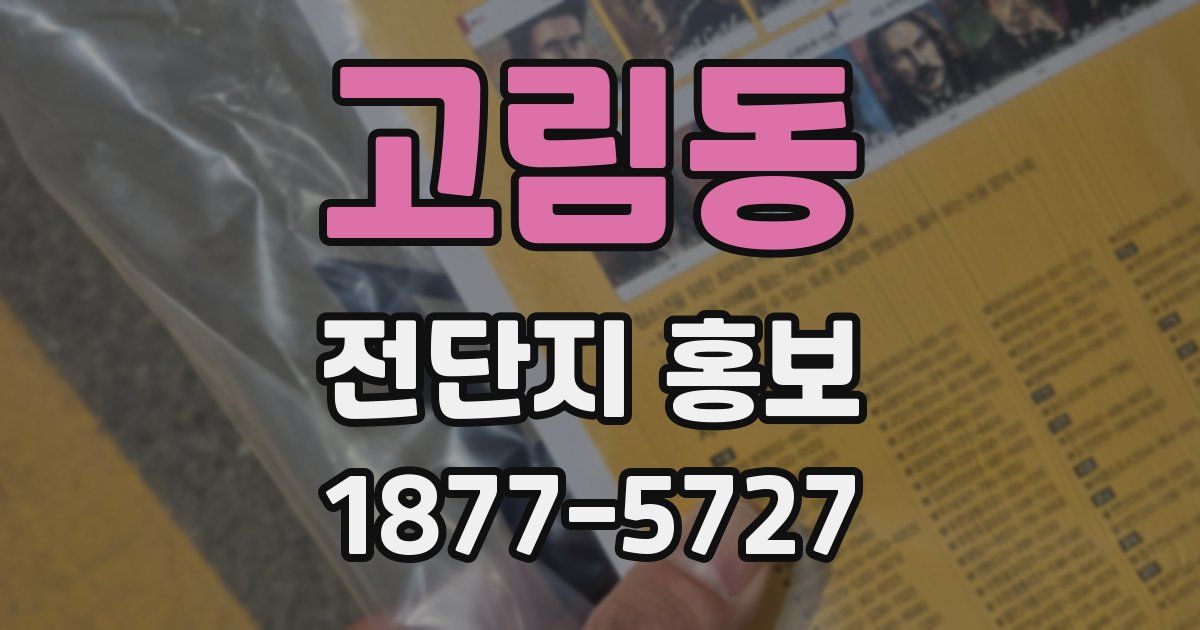고림동 전단지 홍보