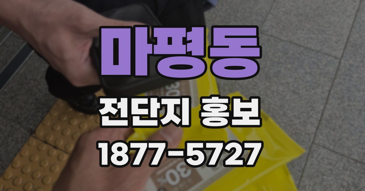 마평동 전단지 홍보
