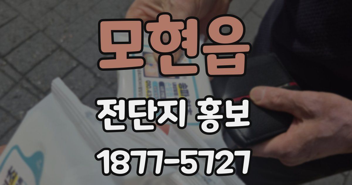 모현읍 전단지 홍보