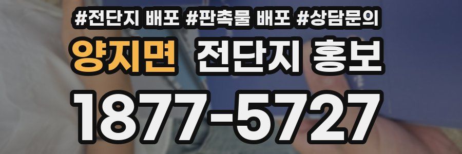 양지면 전단지 홍보