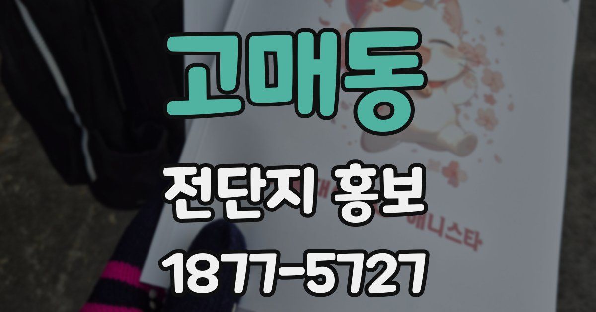 고매동 전단지 홍보