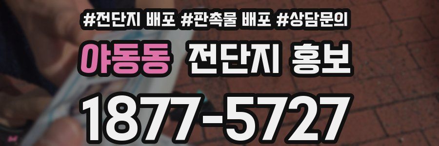 야동동 전단지 홍보