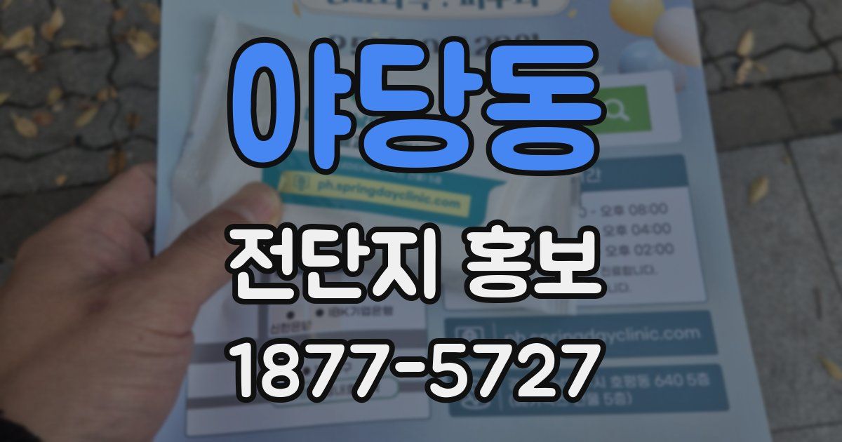 야당동 전단지 홍보