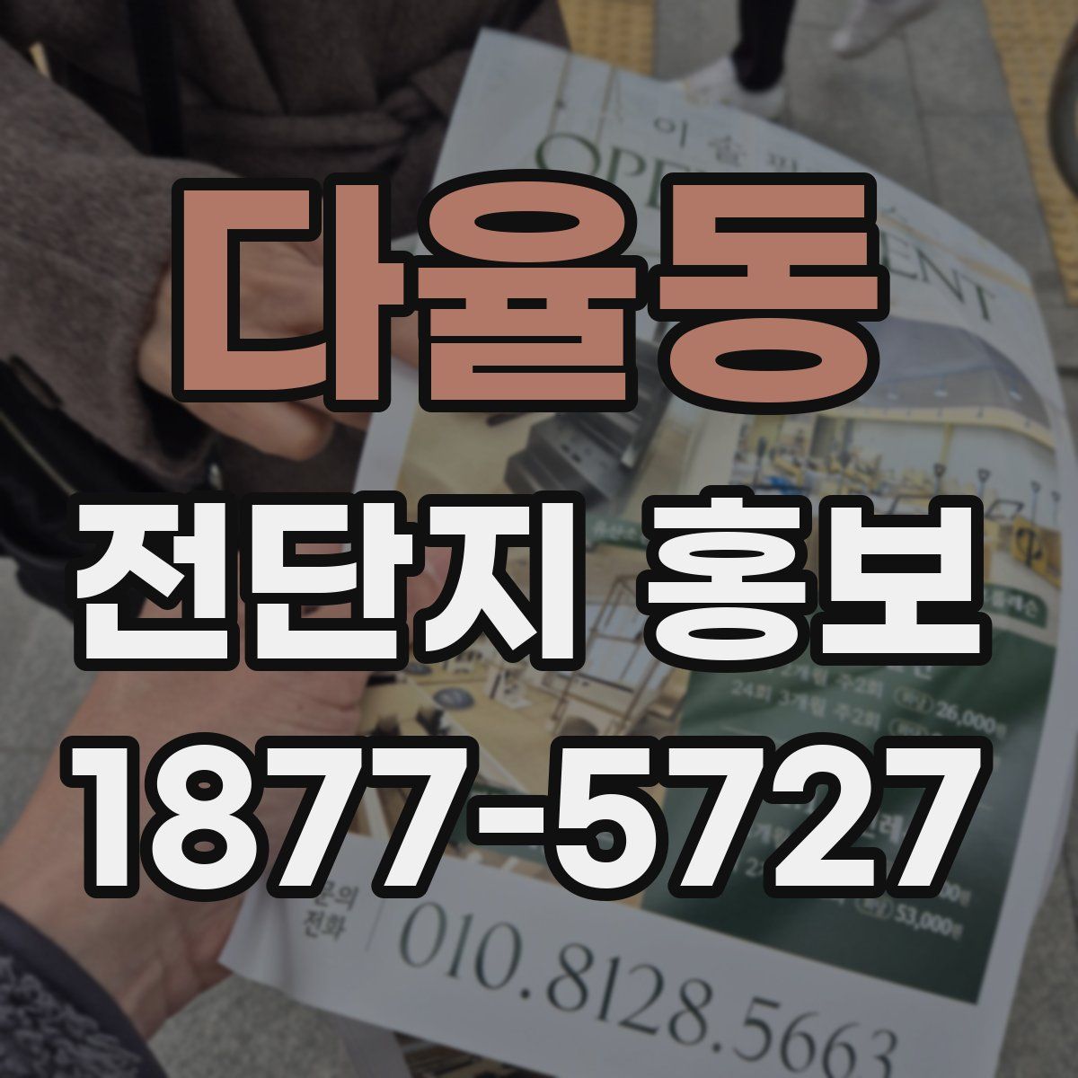 다율동 전단지 홍보