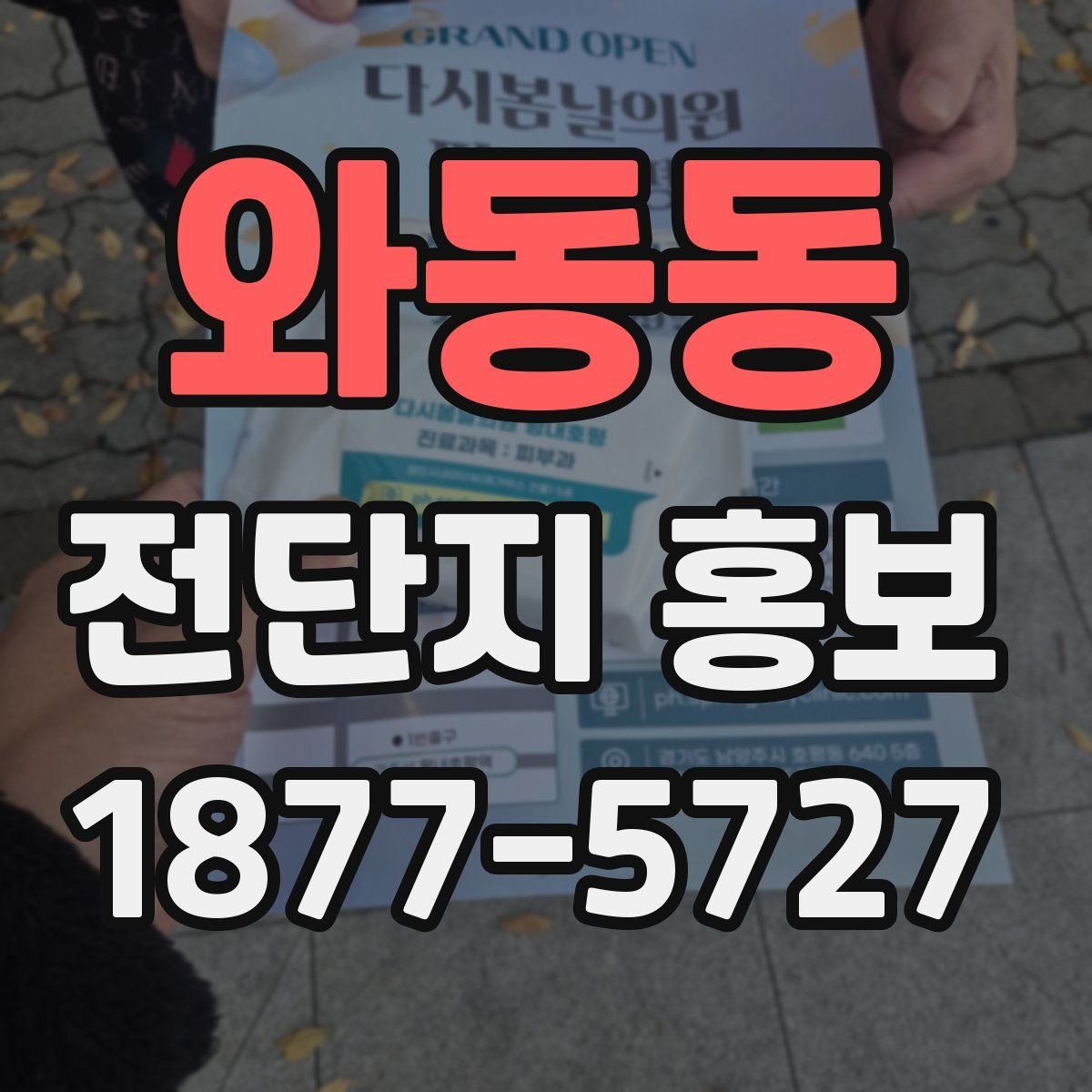 와동동 전단지 홍보