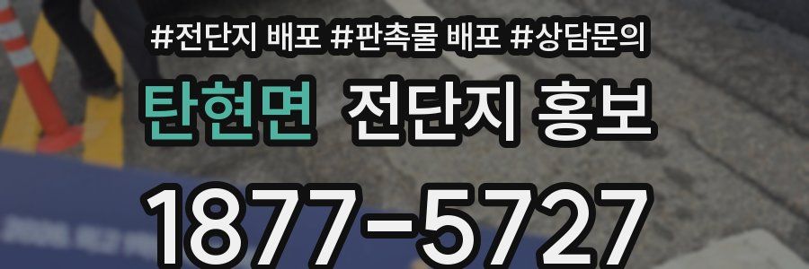 탄현면 전단지 홍보