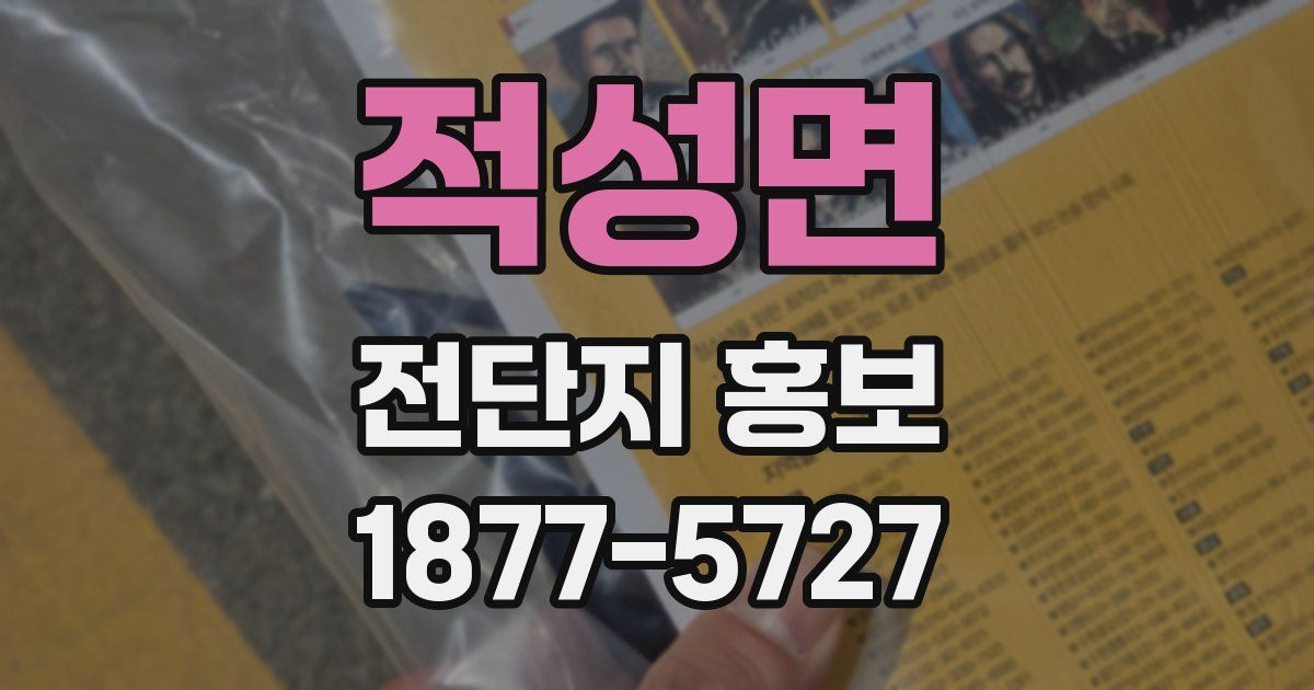 적성면 전단지 홍보