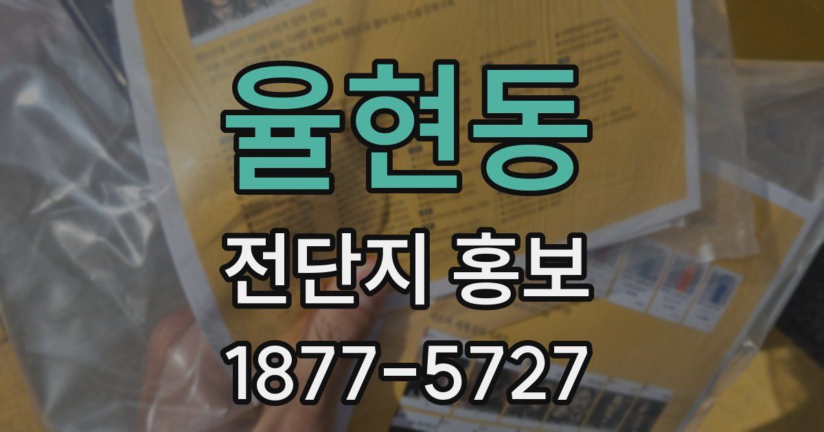 율현동 전단지 홍보