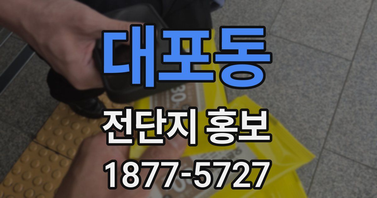 대포동 전단지 홍보