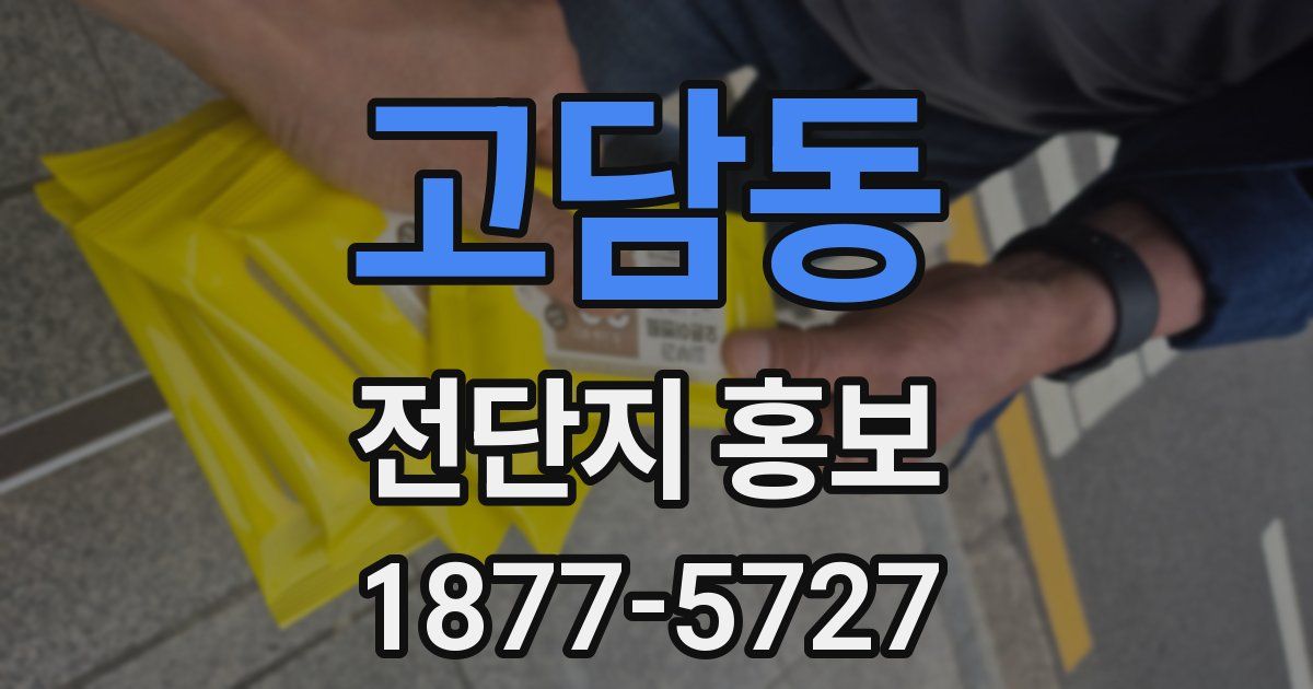 고담동 전단지 홍보