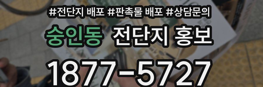 숭인동 전단지 홍보