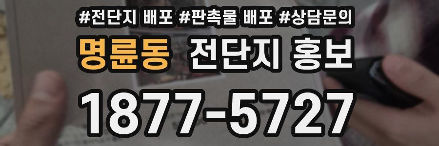 명륜동 전단지 홍보