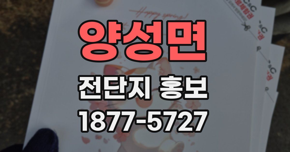 양성면 전단지 홍보