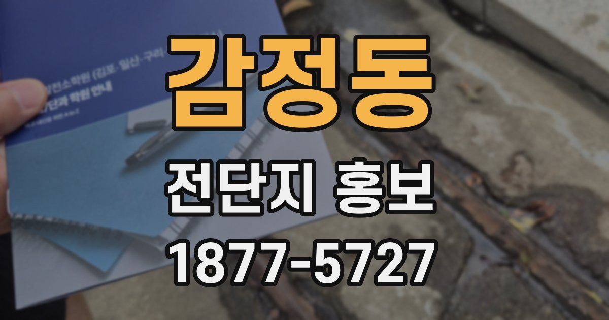 감정동 전단지 홍보