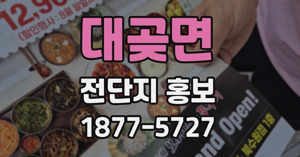 대곶면 전단지 홍보
