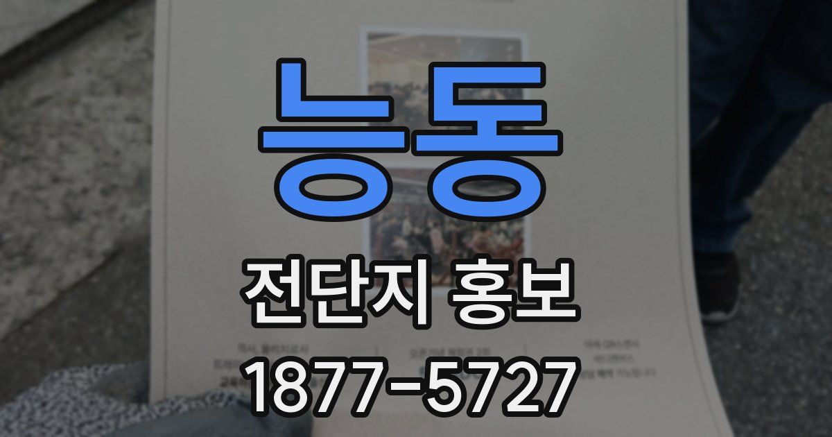 능동 전단지 홍보