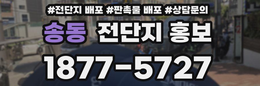 송동 전단지 홍보