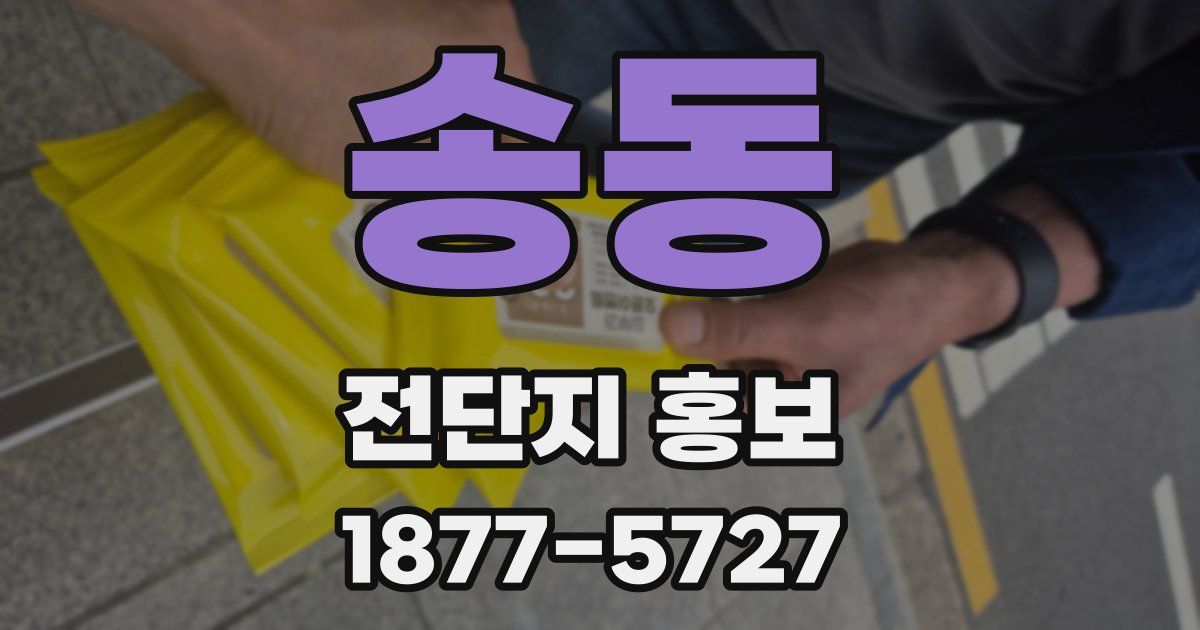 송동 전단지 홍보