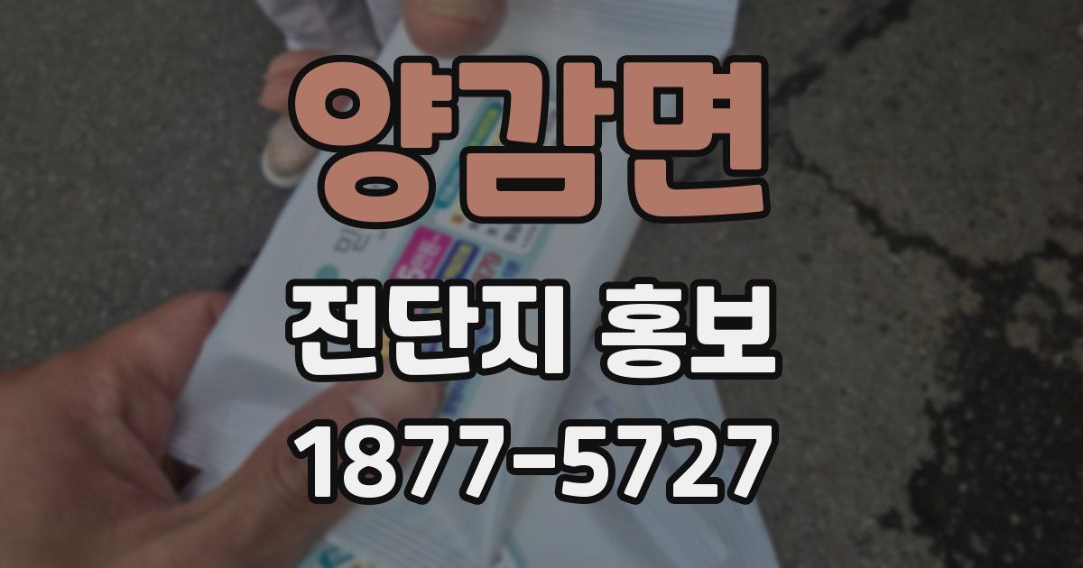 양감면 전단지 홍보