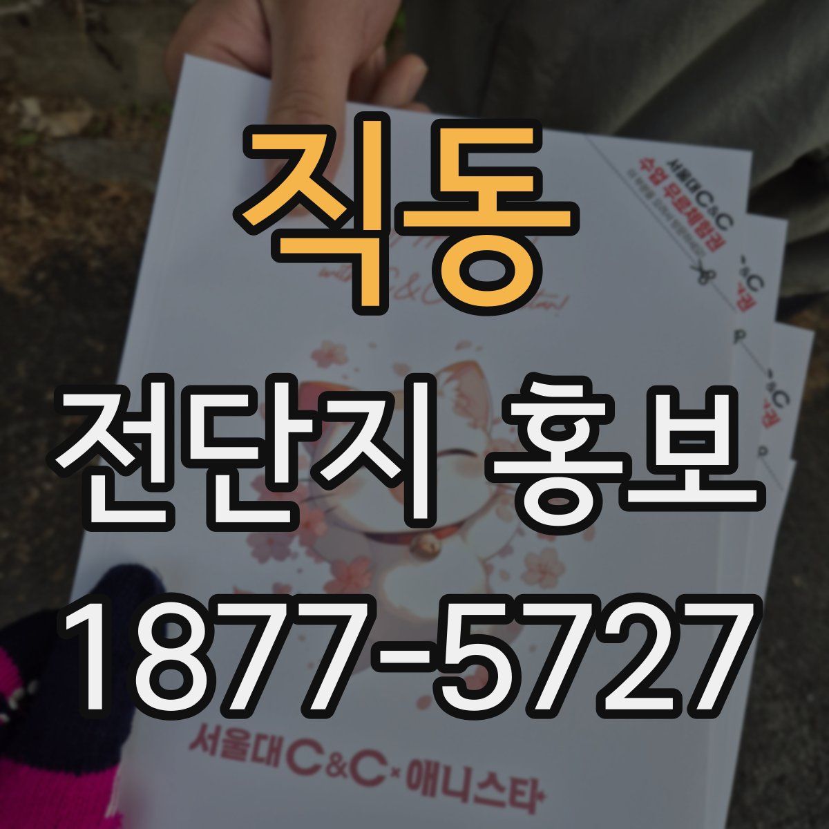 직동 전단지 홍보