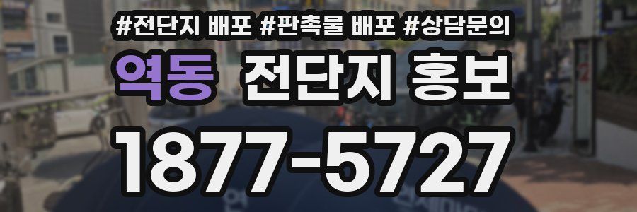 역동 전단지 홍보