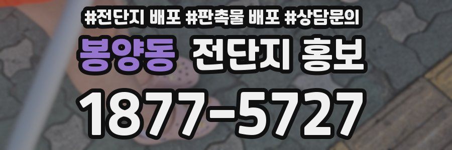 봉양동 전단지 홍보