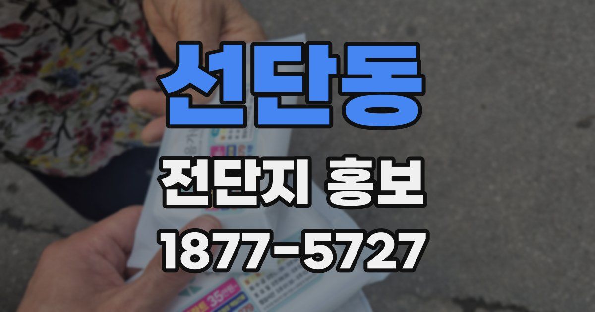 선단동 전단지 홍보