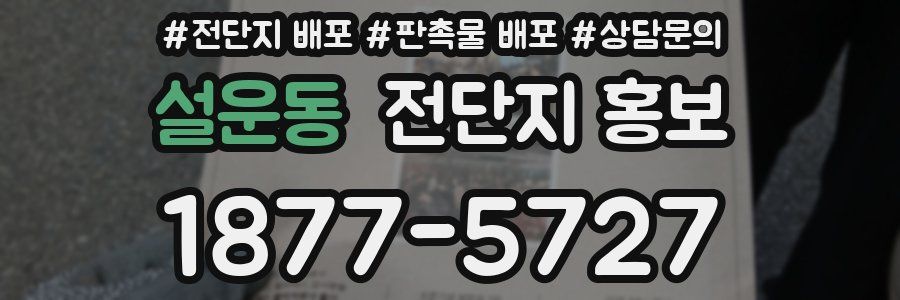 설운동 전단지 홍보