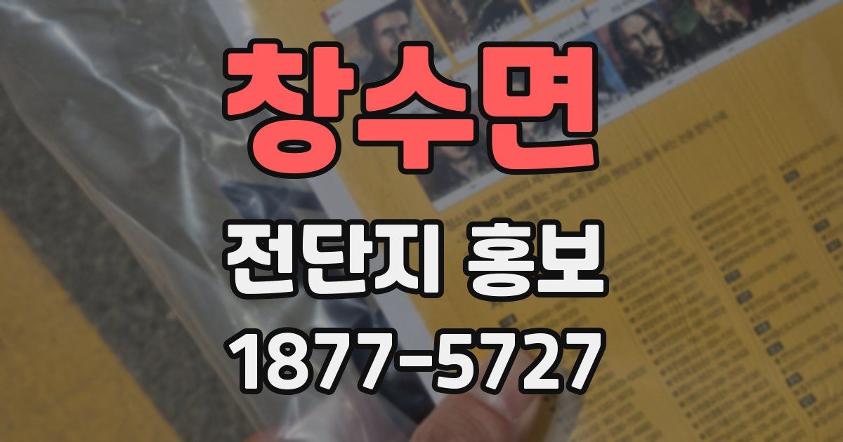 창수면 전단지 홍보