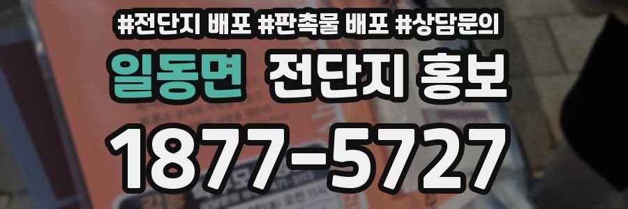 일동면 전단지 홍보