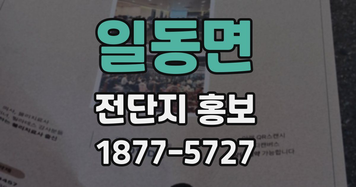 일동면 전단지 홍보