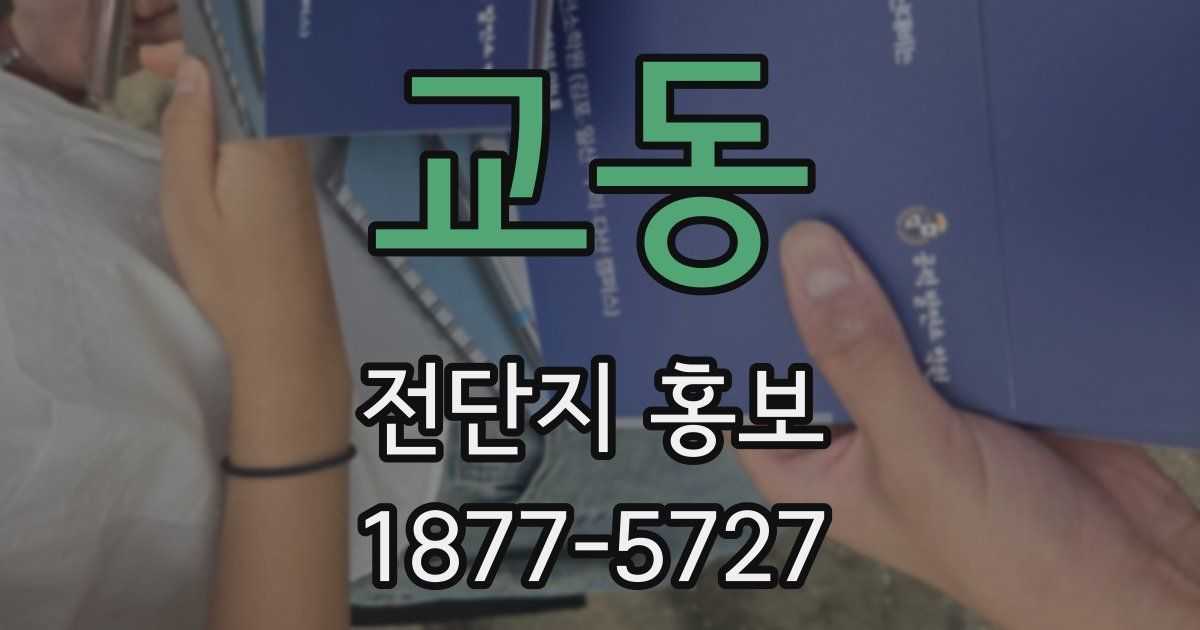 교동 전단지 홍보