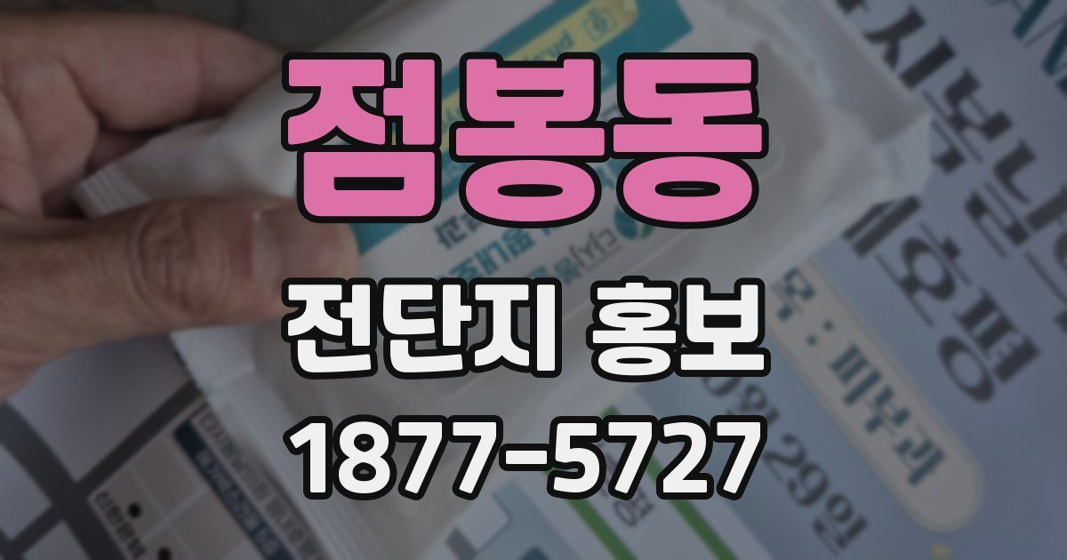 점봉동 전단지 홍보