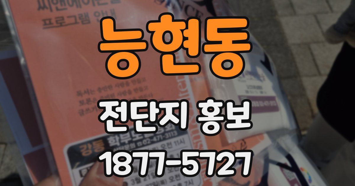 능현동 전단지 홍보