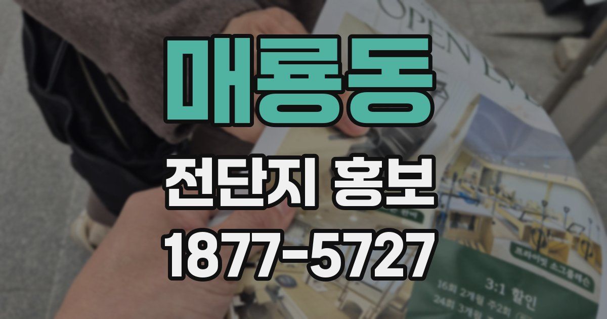 매룡동 전단지 홍보