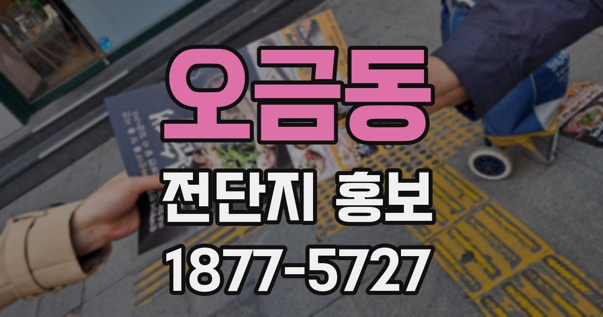 오금동 전단지 홍보