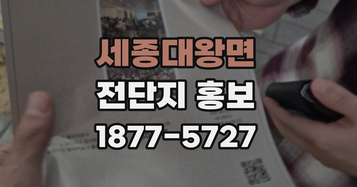 세종대왕면 전단지 홍보