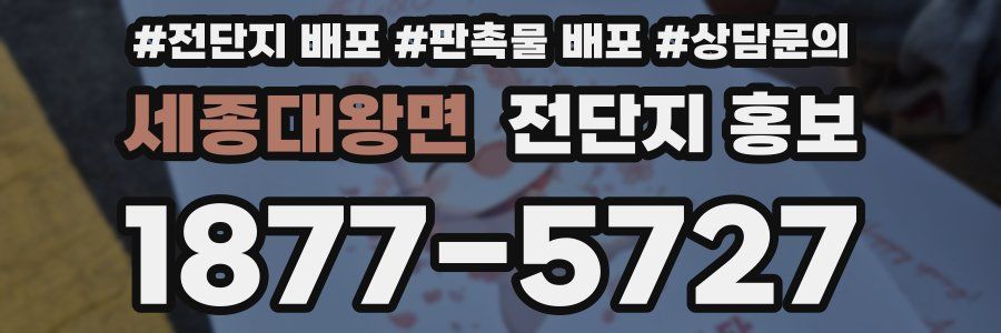 세종대왕면 전단지 홍보