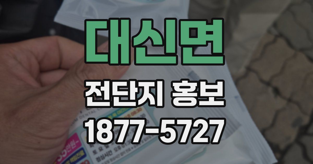대신면 전단지 홍보