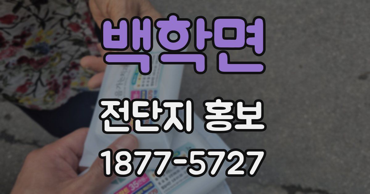 백학면 전단지 홍보