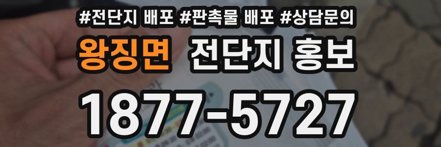 왕징면 전단지 홍보
