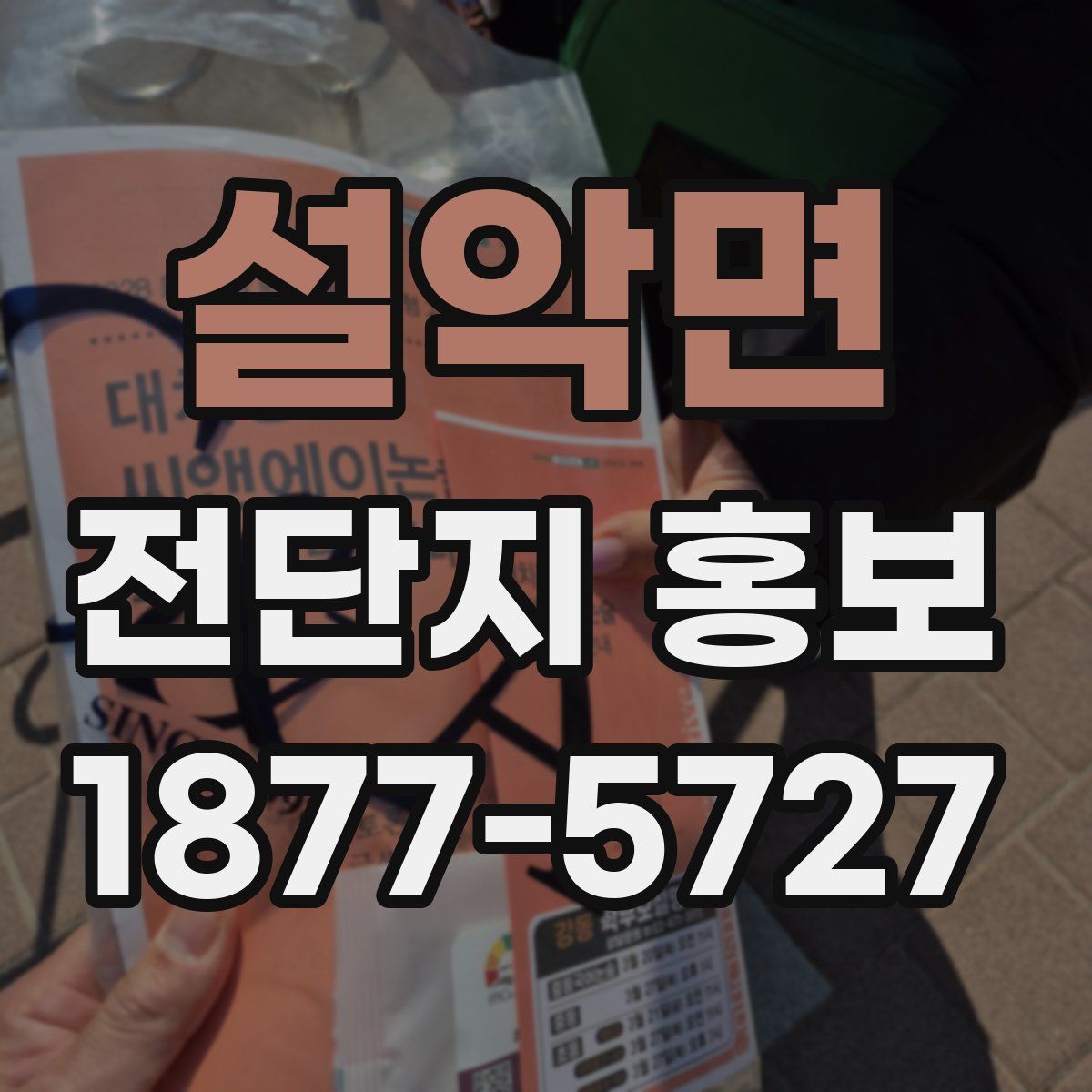 설악면 전단지 홍보