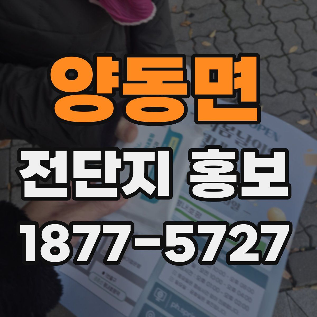 양동면 전단지 홍보