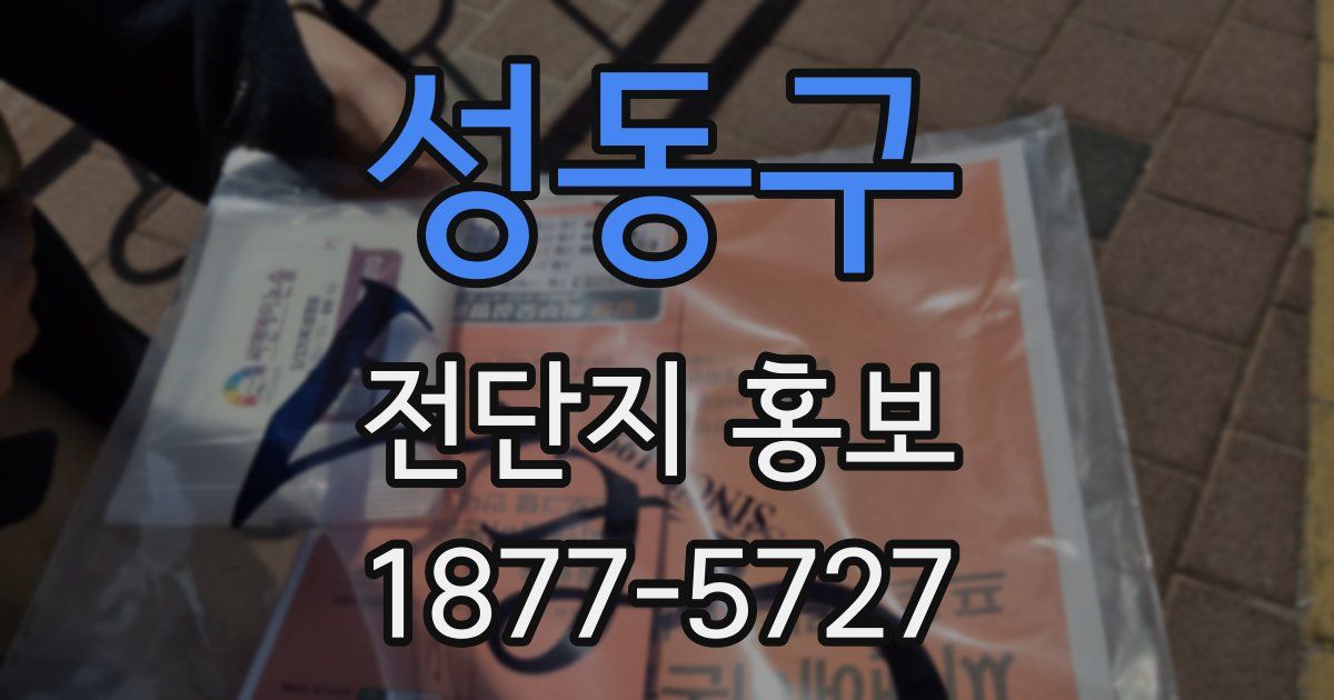 성동구 전단지 홍보